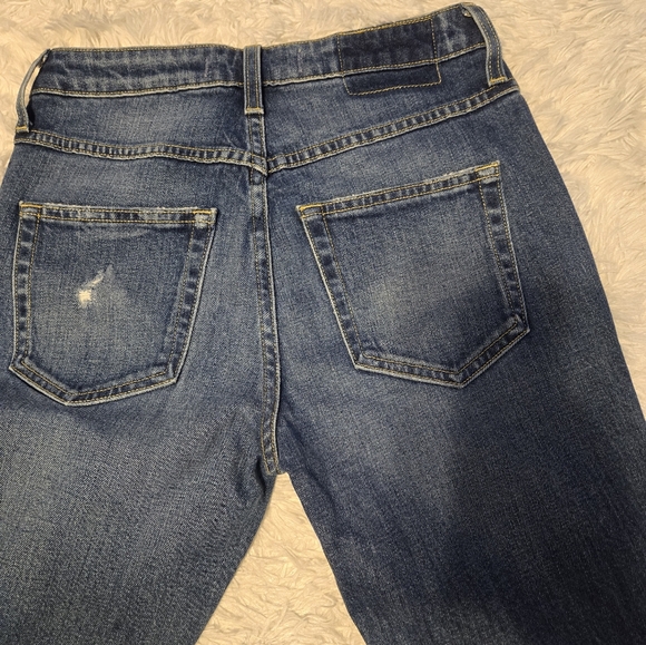 90s AGOLDE Mid Rise Loose Fit Ripped Wide Leg Cotton Jeans Size 23 - Picture 13 of 13